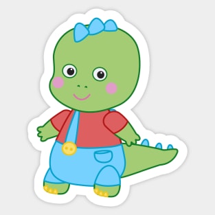 Dino Character - Dinos Friends Cartoon For Kids Sticker